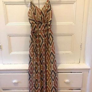 Sweet Rain Aztec Print Maxi Dress